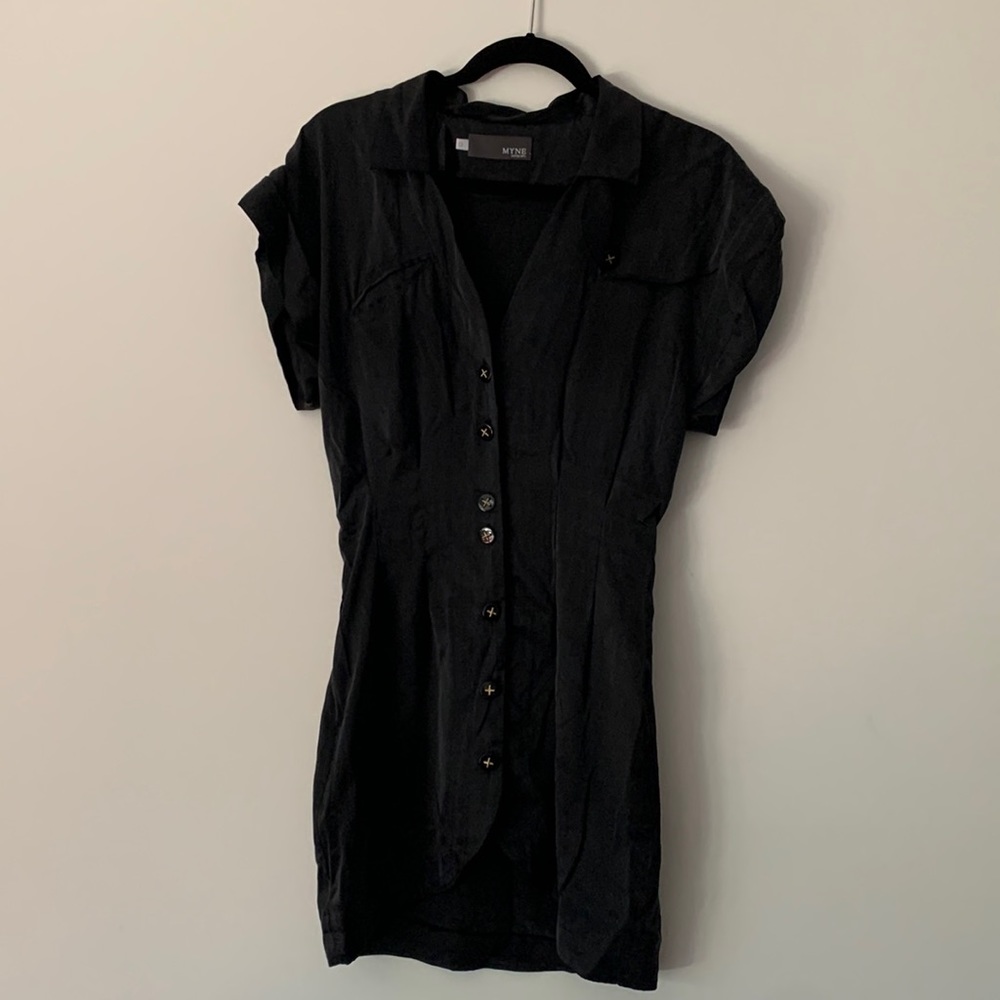 Myne black dress. 100% silk. Size 0.